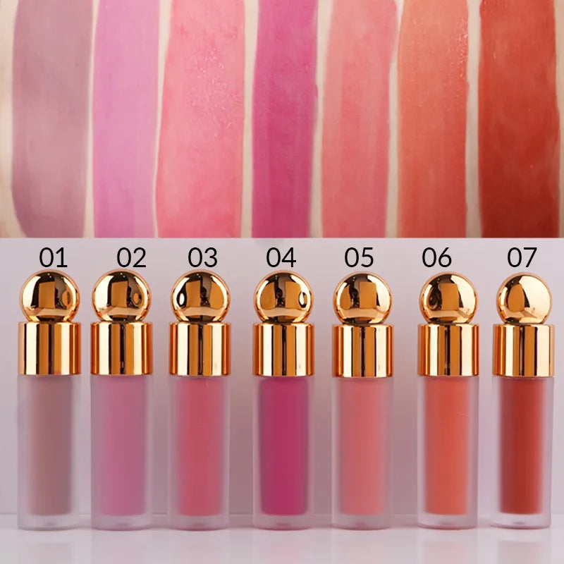 Liquid Lip Glaze Stick Makeup for Contour Cream Cute Face Vegan Natural Finish Weightless Long Wearing Smudge Proof