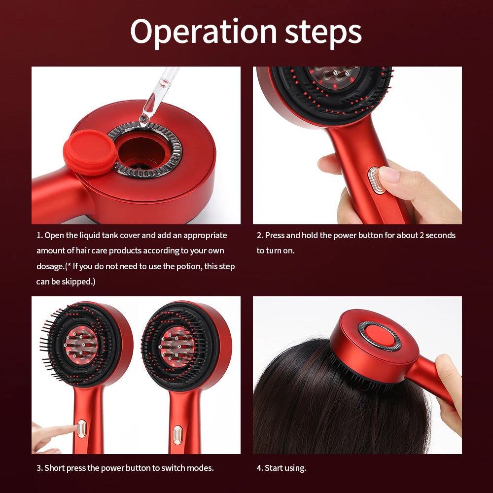 HairGlow Pro™ – 3-in-1 Red Light Scalp Massager