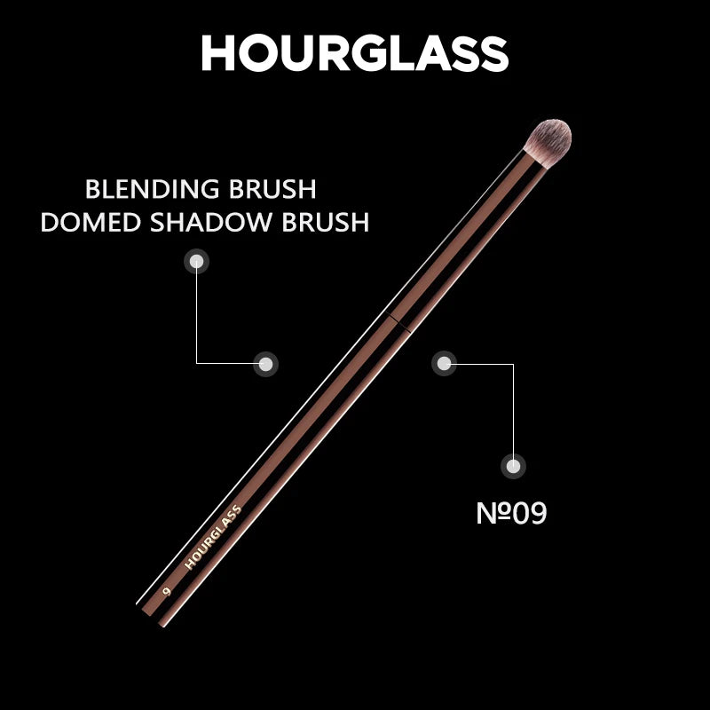 Hourglass Makeup Brush- No.9 Domed Shadow Brush Soft Fiber Hair Blending Eyeshadow Fashion Design Single Eye Brush