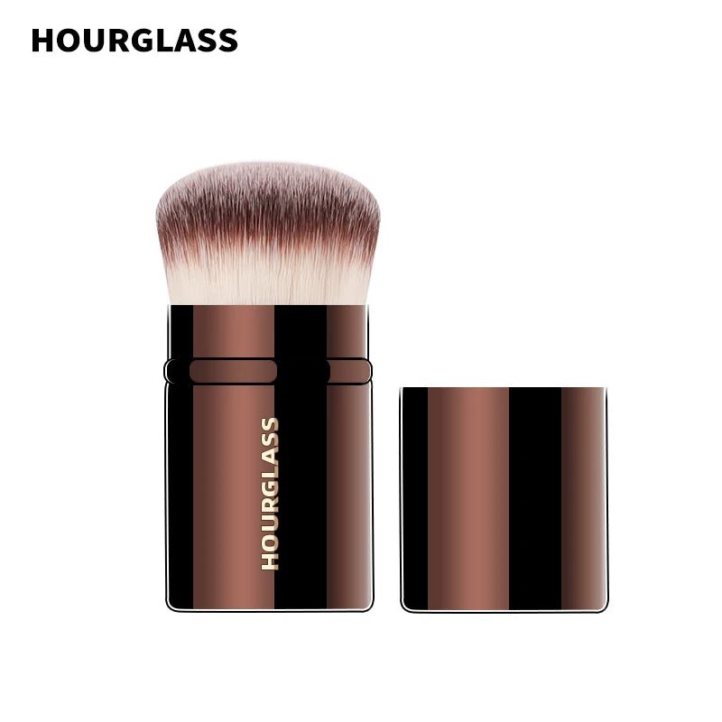 Hourglass Makeup Brush- No.22 Retractable Blush Brush Soft and Skin-friendly Fiber Hair Fashion Design Single Face Brush