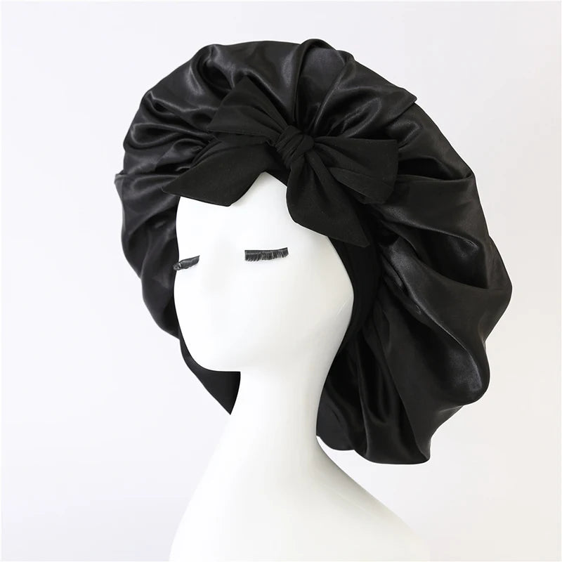 Satin Bonnet Silk Bonnet Adjustable Bonne For Sleeping Hair Bonnet With Tie Band Bonnets For Women Men Women Headwear Night Hat