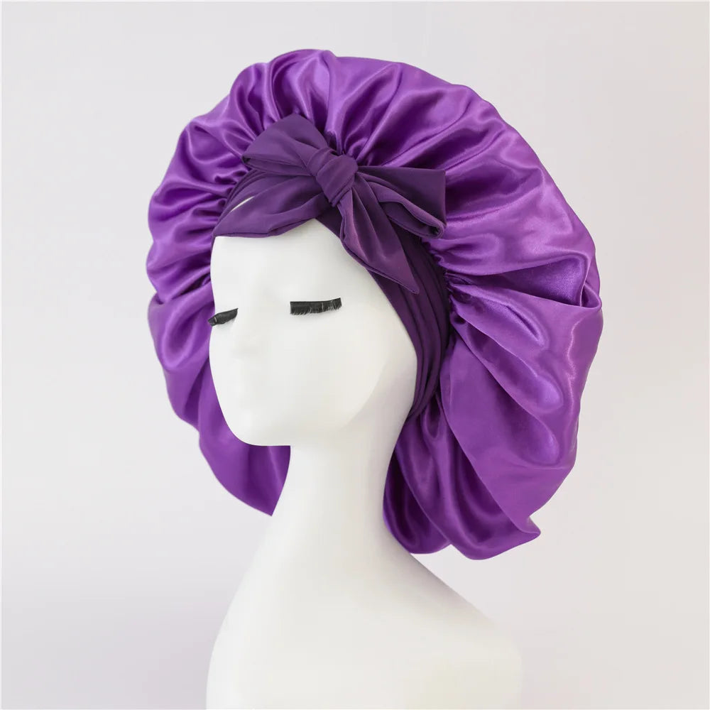 Satin Bonnet Silk Bonnet Adjustable Bonne For Sleeping Hair Bonnet With Tie Band Bonnets For Women Men Women Headwear Night Hat