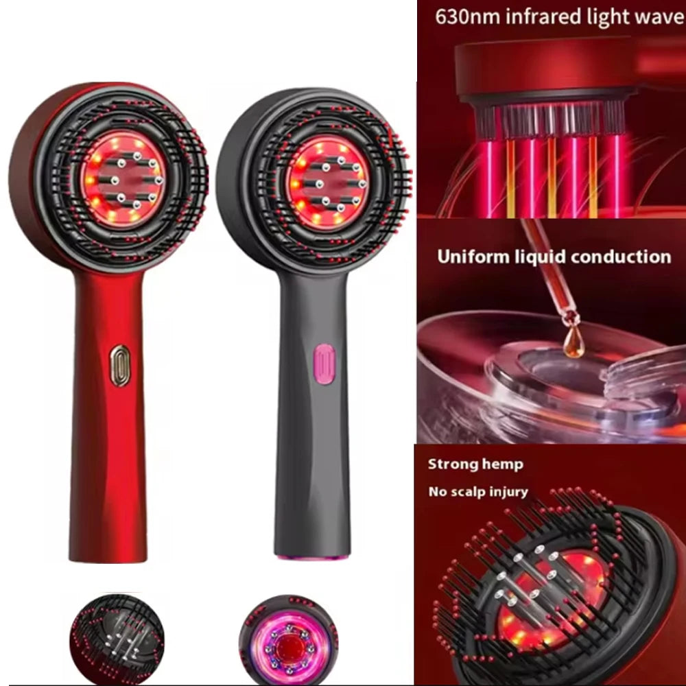 HairGlow Pro™ – 3-in-1 Red Light Scalp Massager