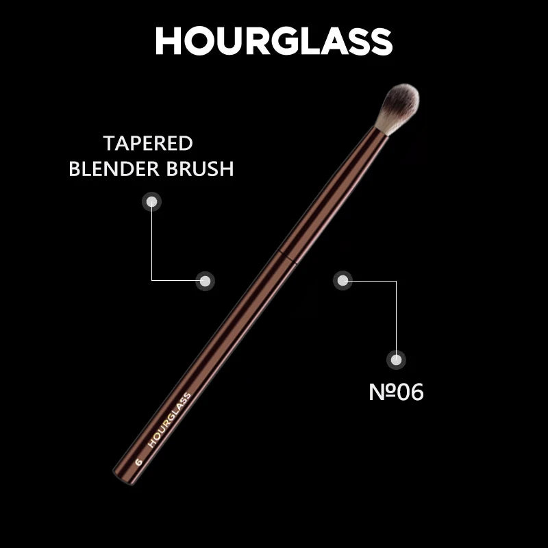 Hourglass Makeup Brush- No.6 Tapered Blender Brush Soft and Skin-friendly Fiber Hair Fashion Design Single Eye Brush