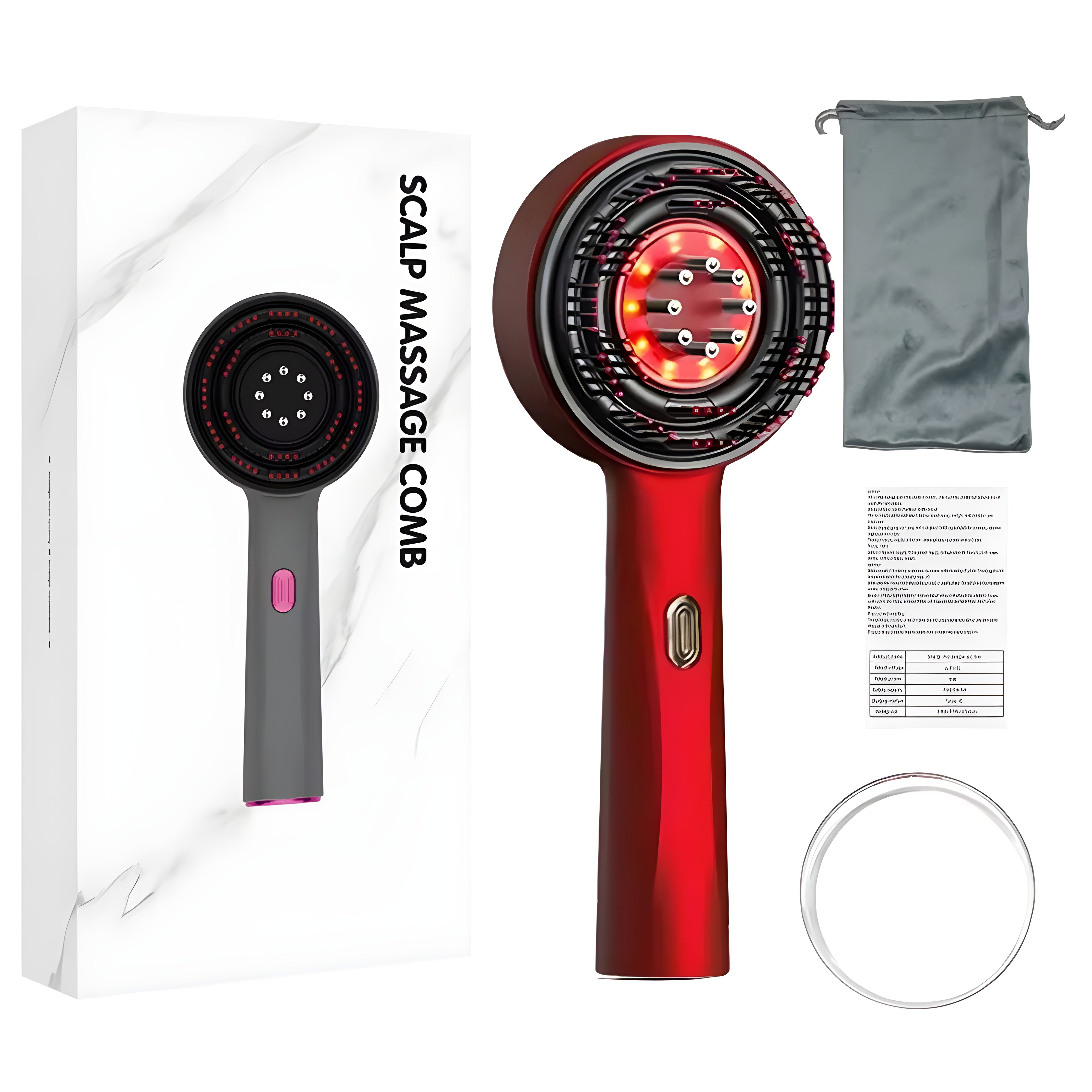 HairGlow Pro™ – 3-in-1 Red Light Scalp Massager