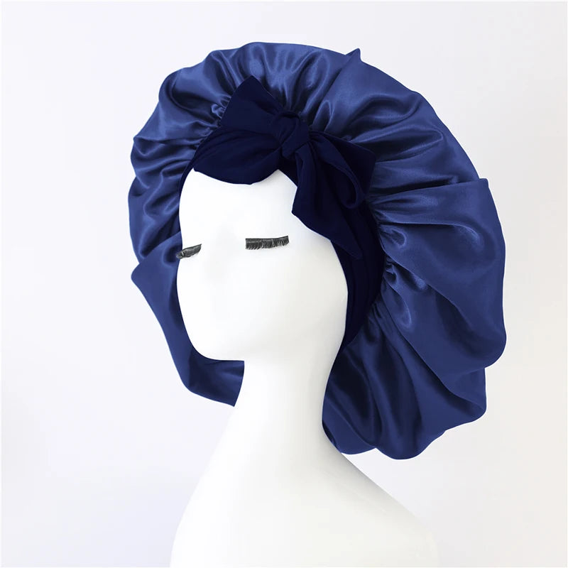 Satin Bonnet Silk Bonnet Adjustable Bonne For Sleeping Hair Bonnet With Tie Band Bonnets For Women Men Women Headwear Night Hat