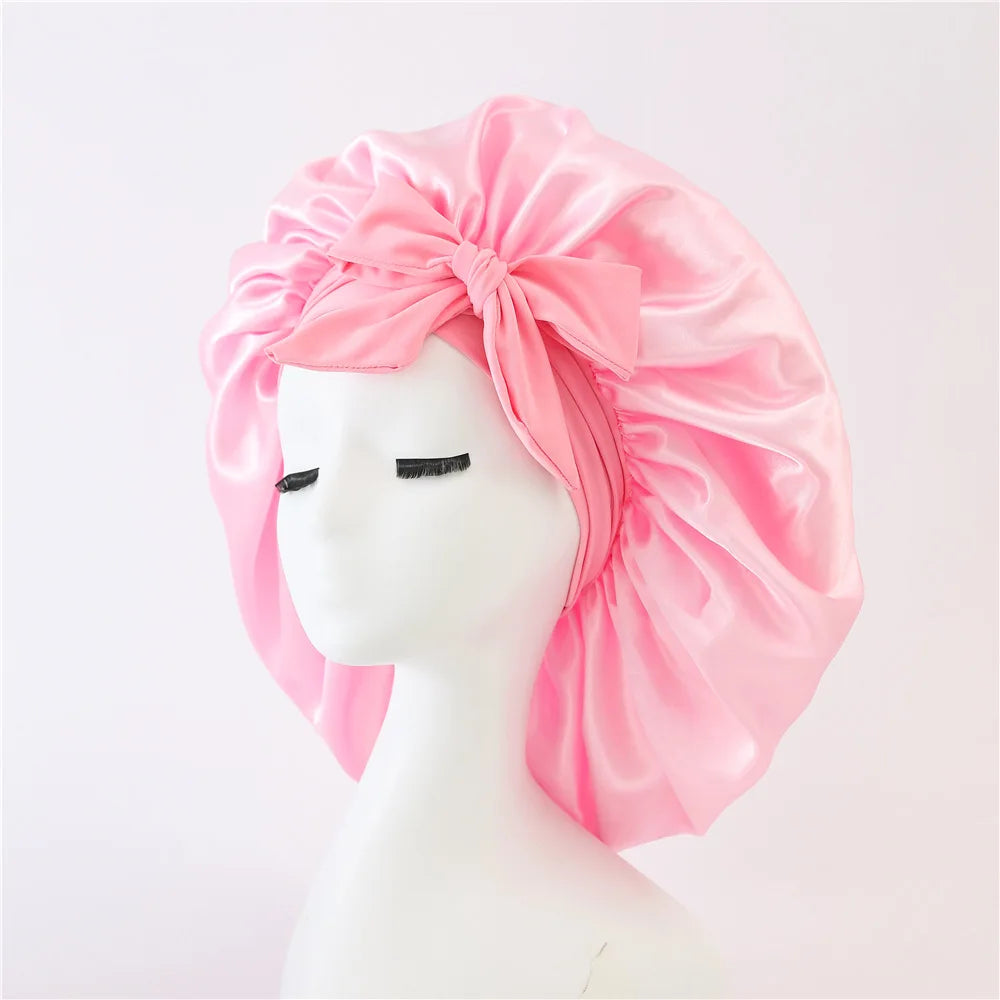 Satin Bonnet Silk Bonnet Adjustable Bonne For Sleeping Hair Bonnet With Tie Band Bonnets For Women Men Women Headwear Night Hat