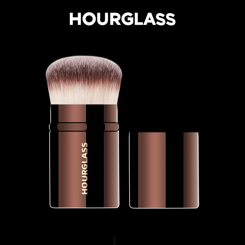 Hourglass Makeup Brush- No.22 Retractable Blush Brush Soft and Skin-friendly Fiber Hair Fashion Design Single Face Brush