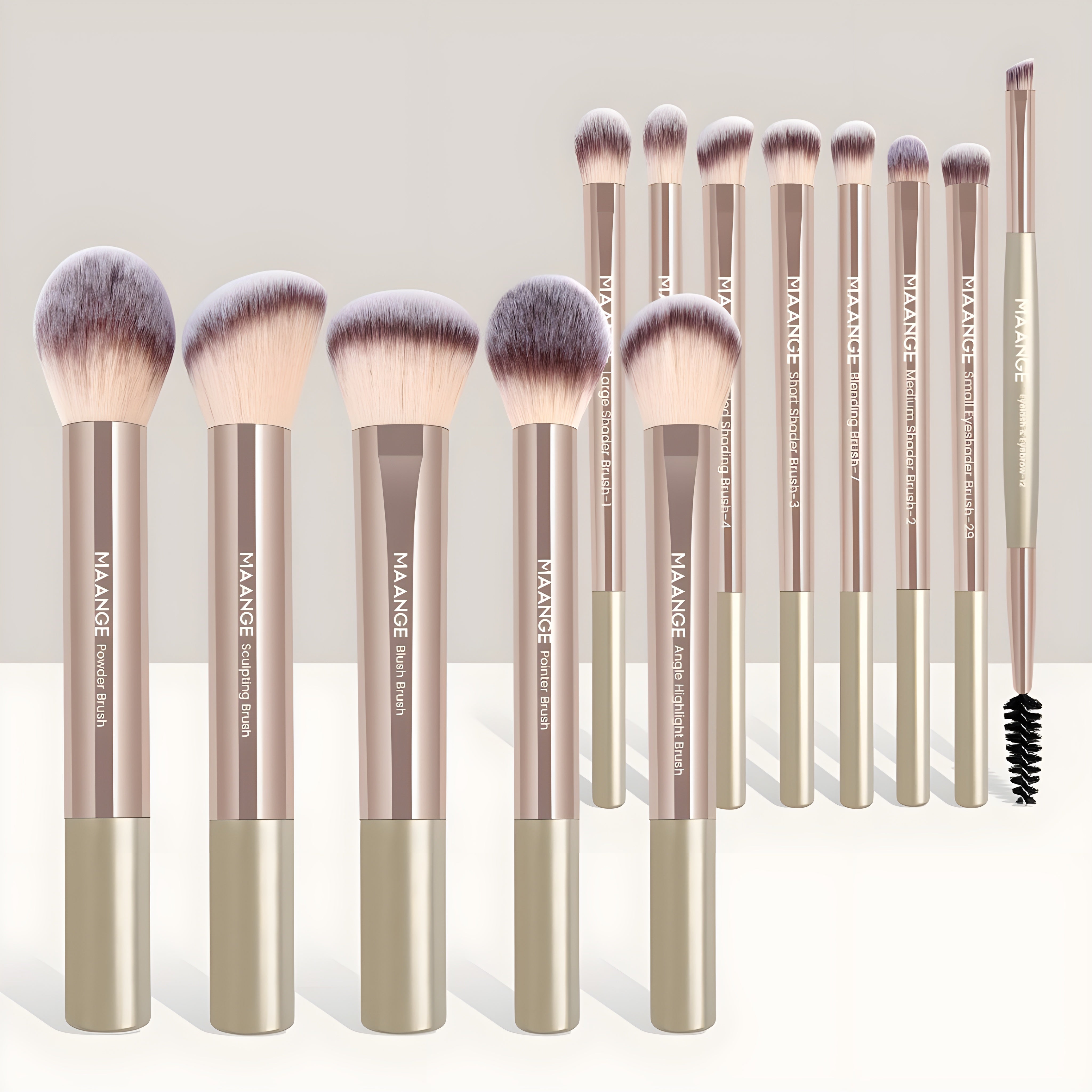 13-delige Complete Make-up Borstelset – Voor Perfecte Foundation, Concealer & Oogschaduw